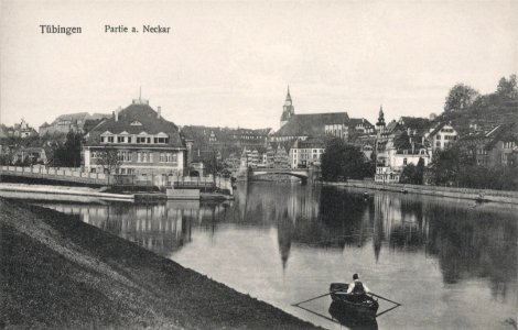 Steinlachmündung mit dem Offizierskasino (AK 49370 H Sting ca. 1913)