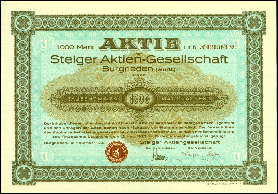 Steiger AG 1923