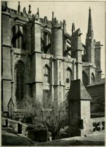 Stein - Les Architectes des cathédrales gothiques, Laurens (page 103 crop) Narbonne - Abside de la cathédrale