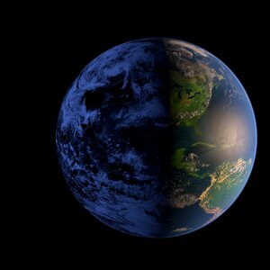 Earth space blue planet