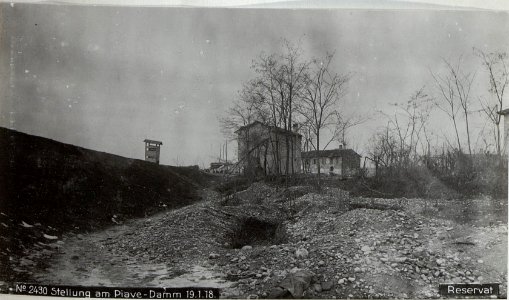 Stellung am Piave-Damm 19.1.18. (BildID 15614243)