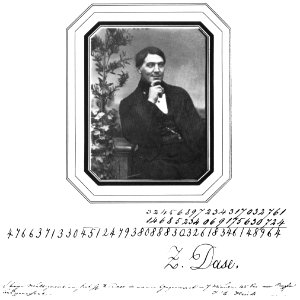 Stelzner, Carl Ferdinand - Zacharias Dase, zu seiner Zeit der berühmteste und schnellste Kopfrechner (Zeno Fotografie)