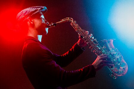 Musician band saxophone photo