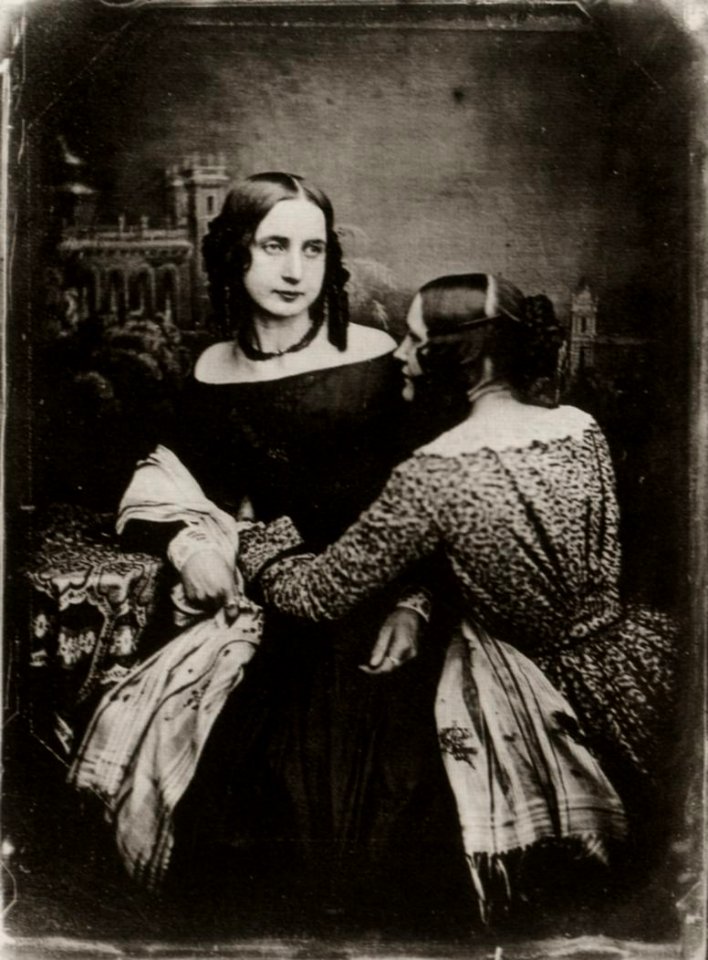 Stelzner, Carl Ferdinand - Anna Henriette Stelzner mit ihrer Freundin Frau von Braunschweig (Zeno Fotografie)