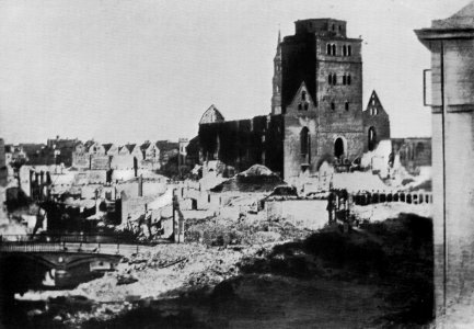 Stelzner, Carl Ferdinand - Die Ruinen der Nikolaikirche (Zeno Fotografie)