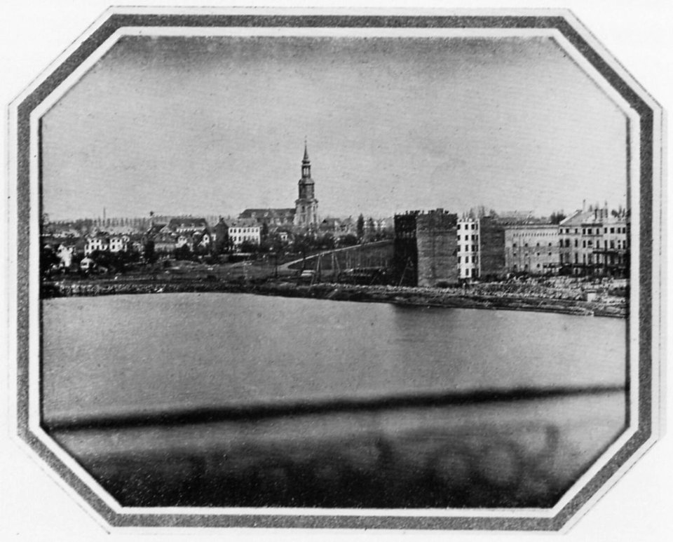 Stelzner, Carl Ferdinand - Außenalster mit dem Stadtteil St. Georg und St. Georger Kirche (Zeno Fotografie)