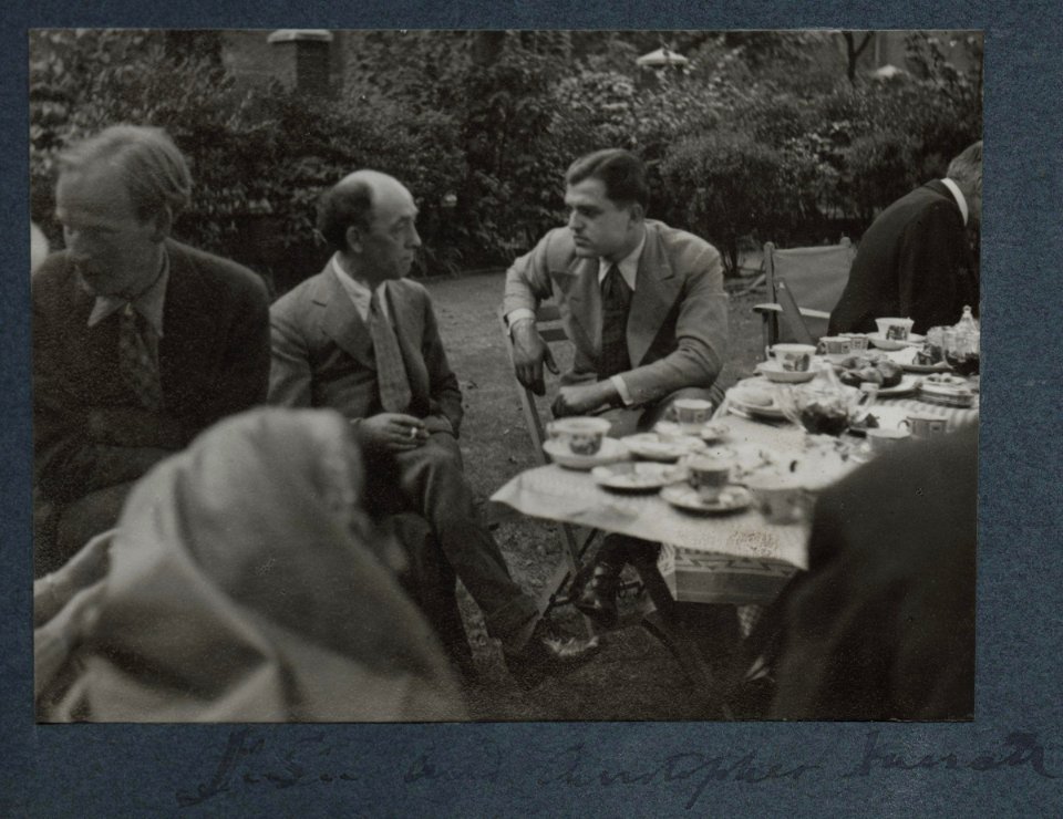 Stephen Potter, James Stephens, Christopher Hassall by Lady Ottoline Morrell