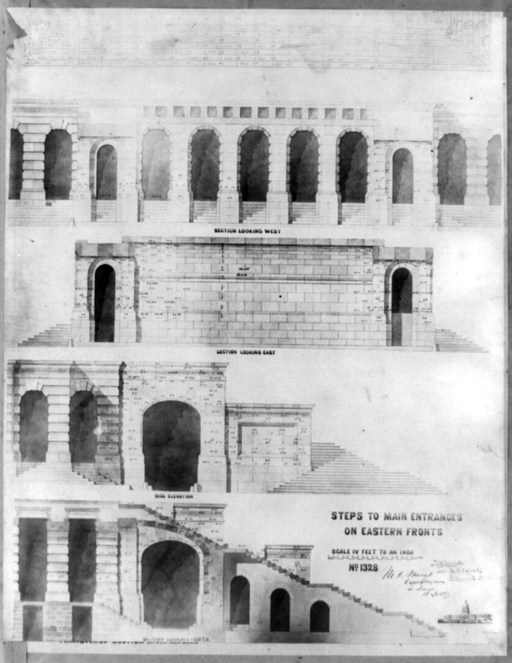 Steps to main entrance on eastern fronts LCCN2002717687