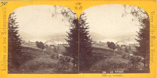 Stereoansicht Titisee mit dem Seehof 1867