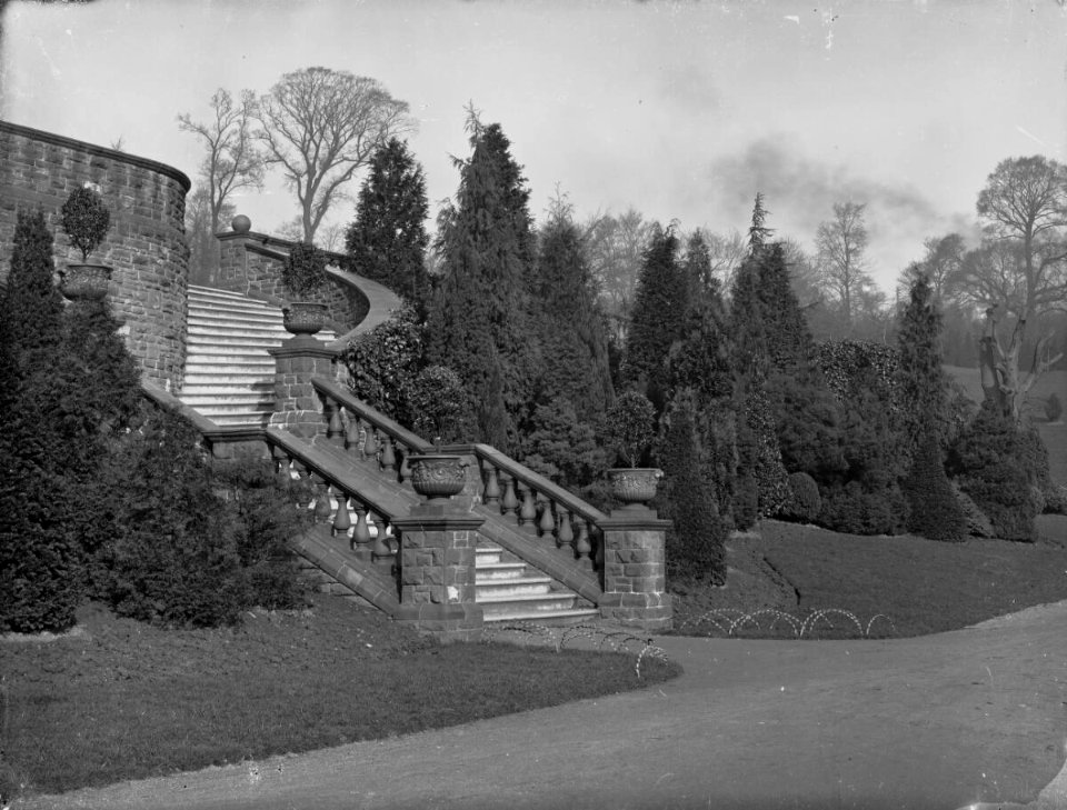 Steps leading to Conservatory, Bellevue Park, Newport (4641396)