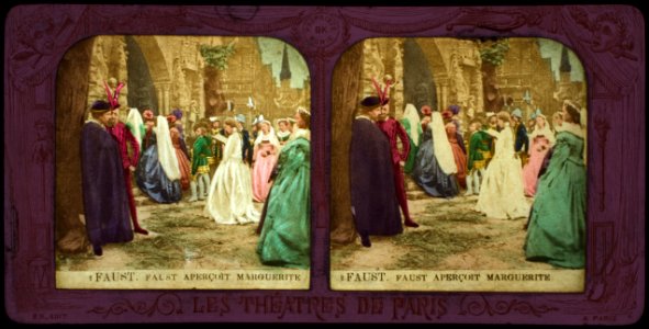 Stereokort, Faust 2, Faust apercoit Marguerite - SMV - S26b