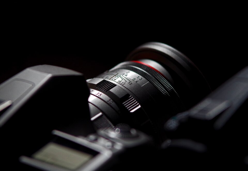 Photo camera lens photo