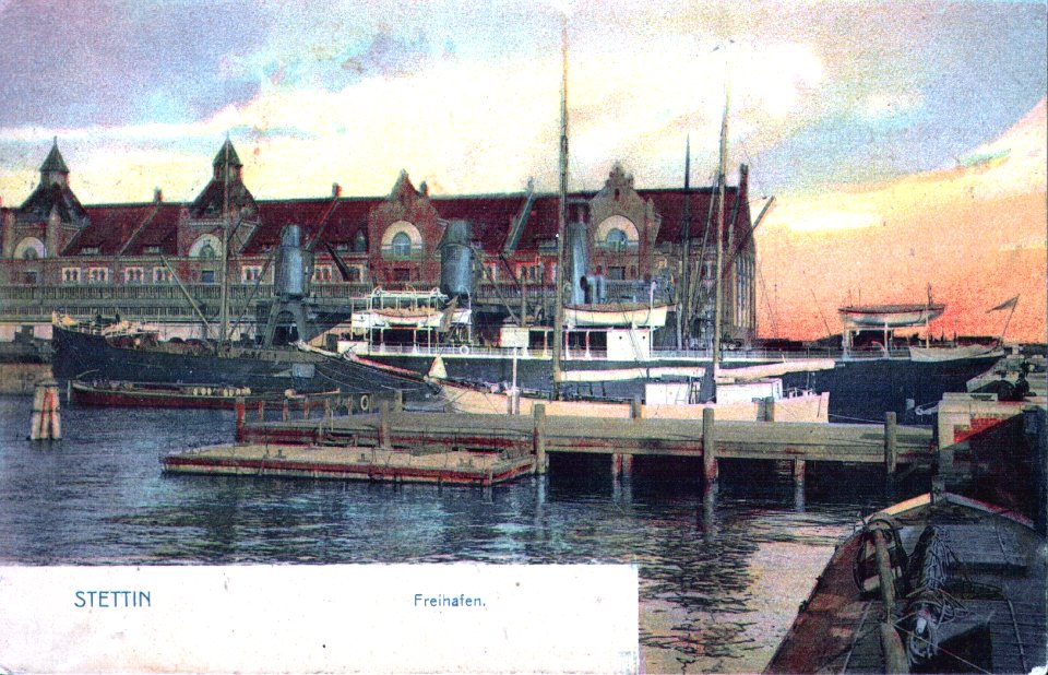 Stettin 1909 06 09 Freihafen a