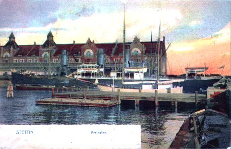 Stettin 1909 06 09 Freihafen a