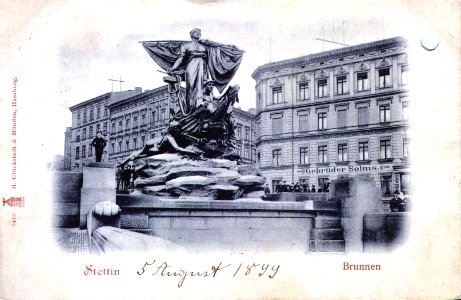 Stettin 1899 08 05 Brunnen a