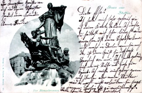 Stettin 1906 02 14 Der Manzelbrunnen a