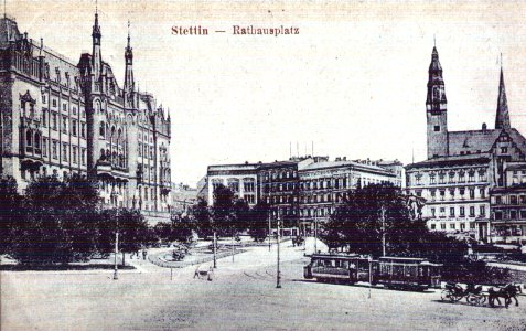 Stettin 1921 10 21 Rathausplatz a photo