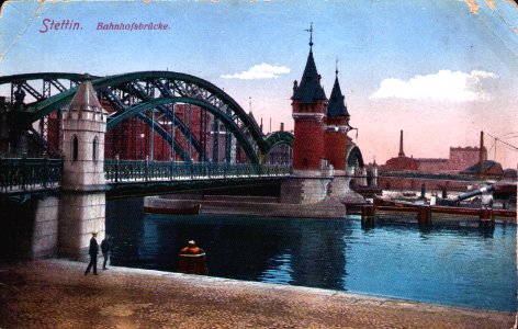 Stettin 1916 12 04 Bahnhofsbrucke a