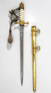 Stickert med balja till amiralsinform, tyska flottan, 1901 - Livrustkammaren - 13934