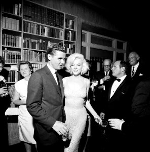 Steve Smith with Marilyn Monroe at Private Reception in New York City JFKWHP-ST-A47-8-62