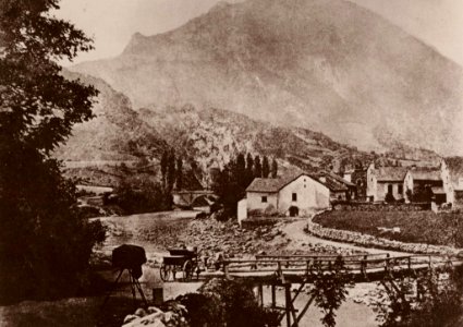 Stewart, John - Die alte Brücke von Laruns (Basses Pyrénées) (Zeno Fotografie)
