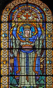 Stained glass windows religion heritage