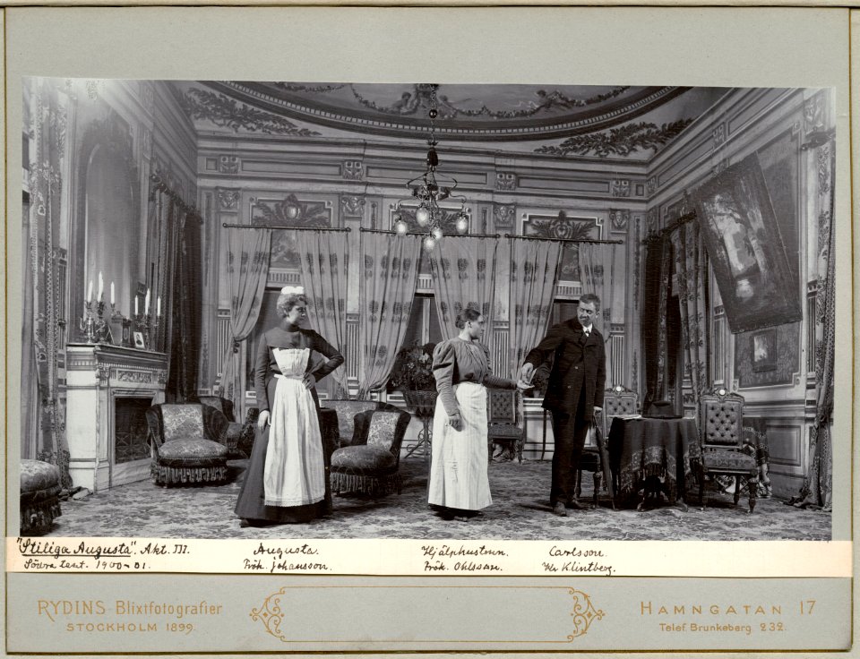 Stiliga Augusta, Södra teatern 1901. Föreställningsbild - SMV - H13 010