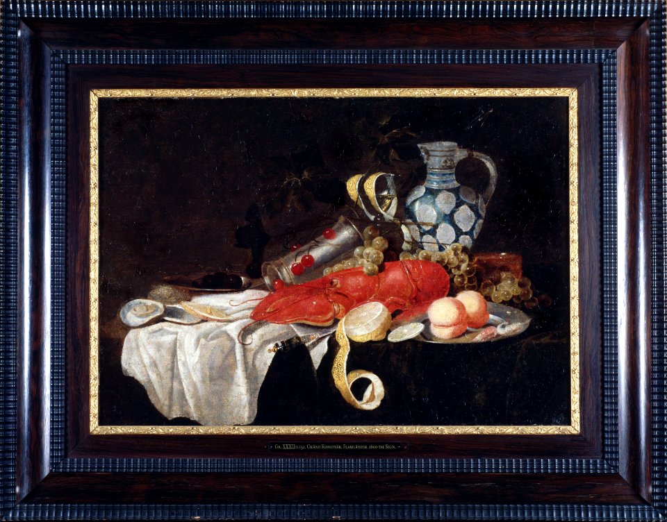 Stilleben. Olja på duk. Sign C. D H som monogram - Hallwylska museet - 89444