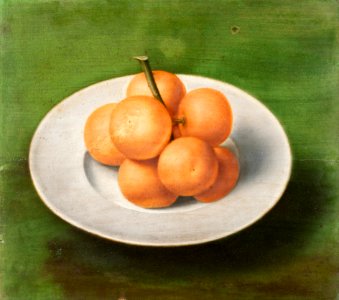 Still life with oranges on a plate - Google Art Project photo