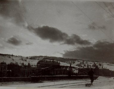 Stimmungsbild in Dorna Watra (Rumänien) 1917, Aufnahme des Bahnhofs (BildID 15457452)