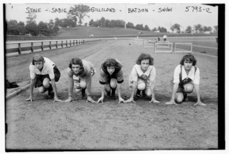 Stine, Sabie, Gilliland, Batson, Snow (ready for race) LCCN2014714800