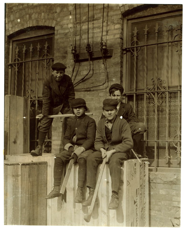 Stock boys and hustlers in yard of Dey Bros. & Co Dept. Store. 11-30 A.M. LOC nclc.04618