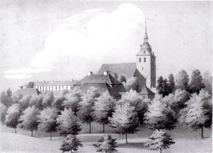 Stmichaeliskircheundritterakademievonnordenlithograpievoncarldetloff1850