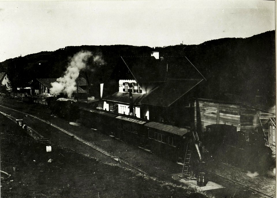 Stndpunkt Pausa, Fleimstalbahnbau, Bahnhof Pausa. (BildID 15429167)