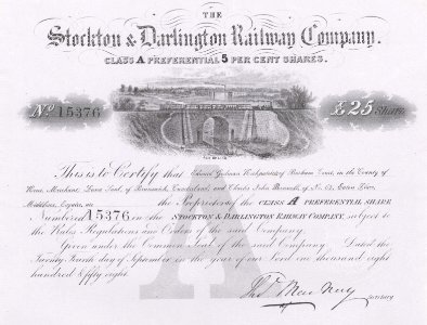 Stockton and Darlington Railway 1858