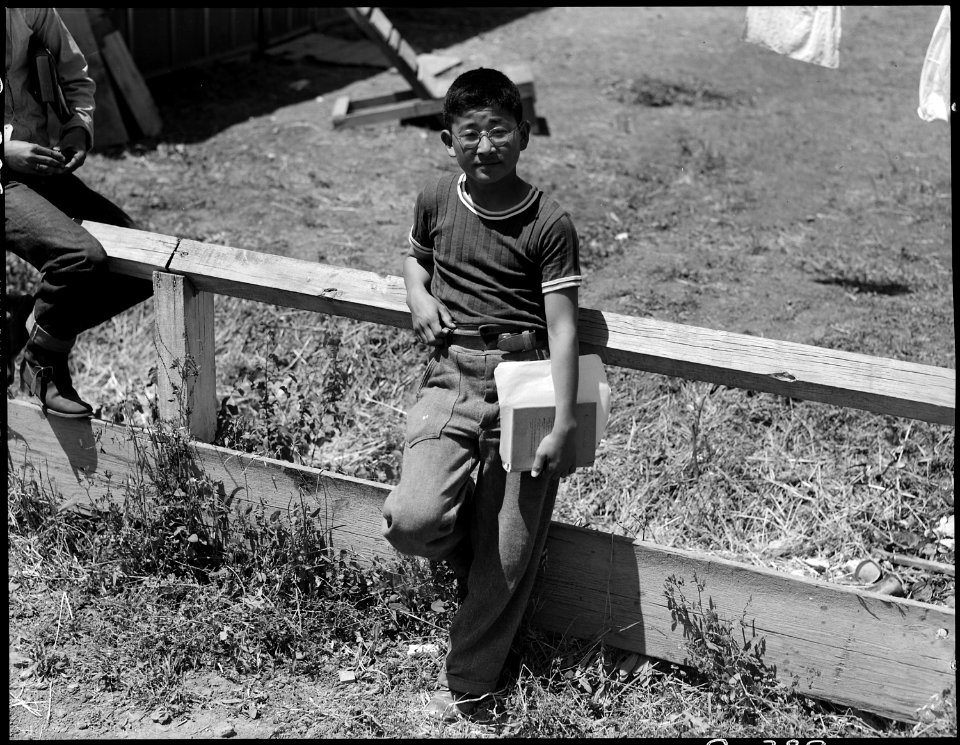 Stockton, California. Roy Kaneda in the assembly center which is situated on the outskirts of his h . . . - NARA - 537721