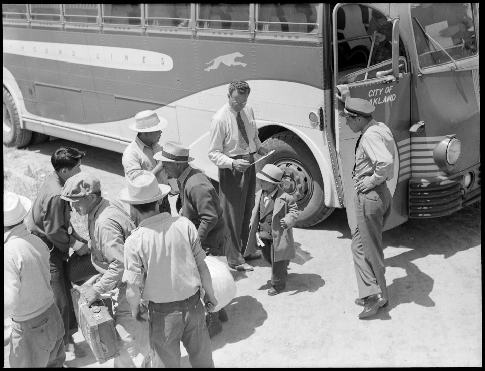 Stockton, California. People of Japanese ancestry from the Lodi grape-producing district. Their id . . . - NARA - 537712