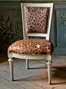Stol klädda med pantermönstrad chintz - Skoklosters slott - 92408