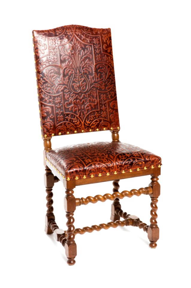 Stol klädd med skinn, 1890-tal - Hallwylska museet - 108469