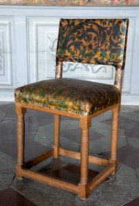 Stol med gyllenläder, 1650 cirka - Skoklosters slott - 103734