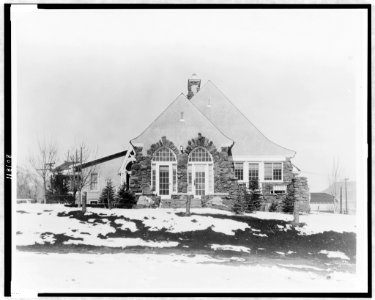 Stone house, with snow on ground, Colorado) - Langer-Cooper LCCN97510567