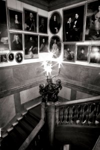 Stora entrétrappan. Foto till boken: Ett sekel av dräkt och mode ur de Hallwylska samlingarna - Hallwylska museet - 89378