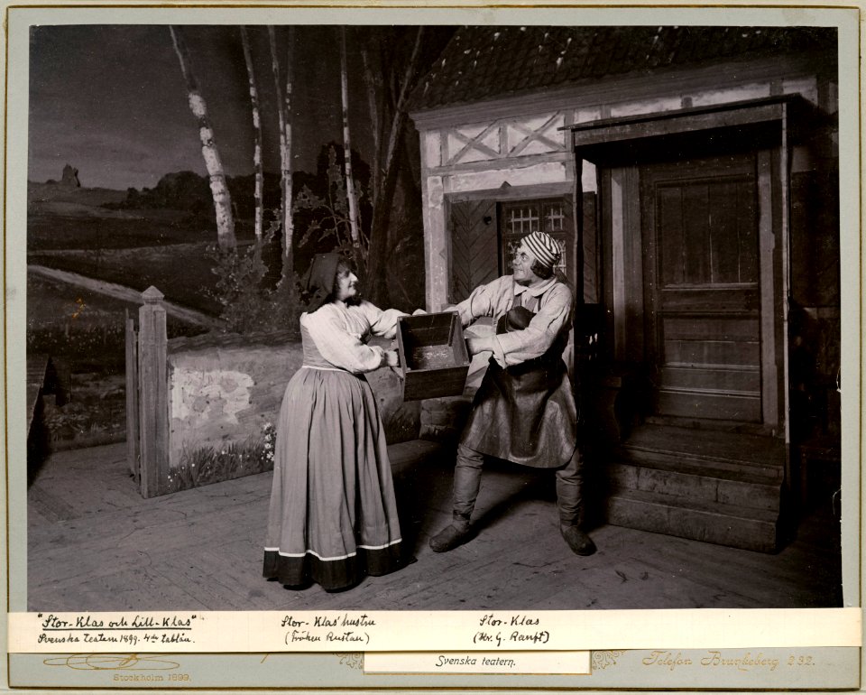 Stor-Klas och Lill-Klas, Svenska teatern 1899. Föreställningsbild - SMV - H10 051