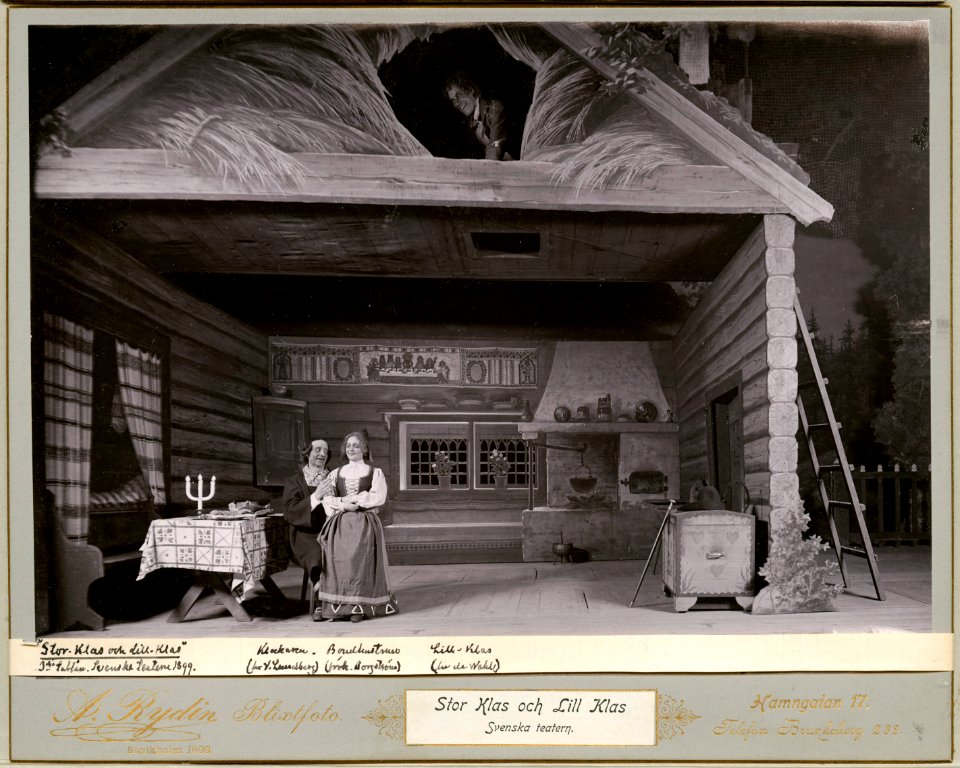 Stor-Klas och Lill-Klas, Svenska teatern 1899. Föreställningsbild - SMV - H10 049