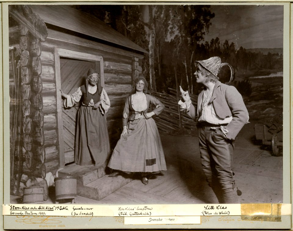 Stor-Klas och Lill-Klas, Svenska teatern 1899. Föreställningsbild - SMV - H10 048