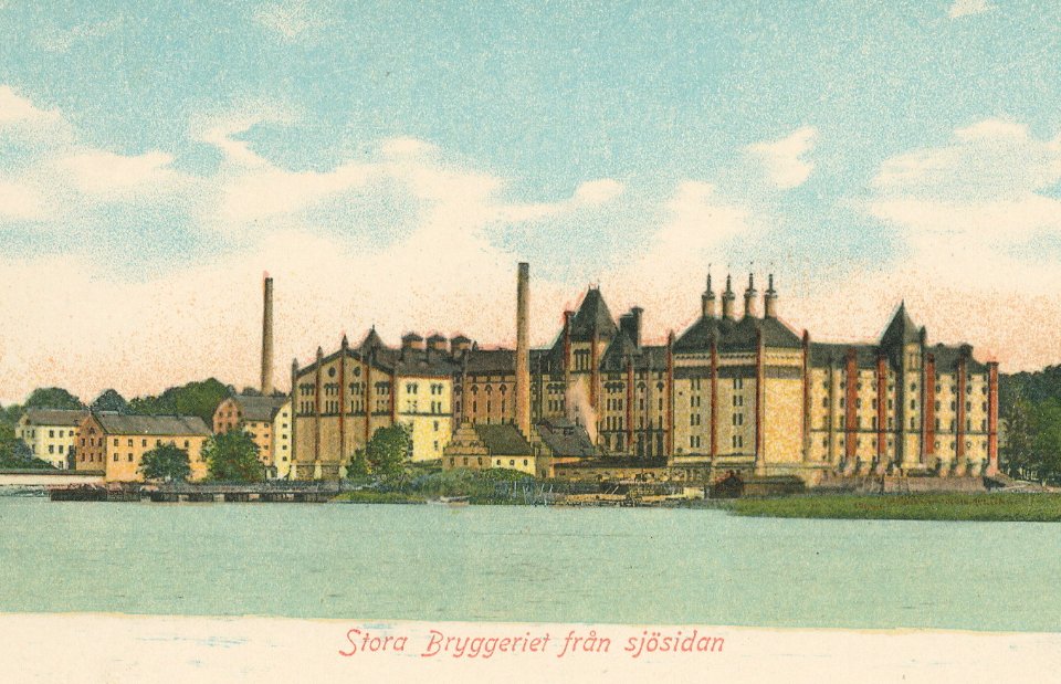 Stora Bryggeriet sjösidan, vykort