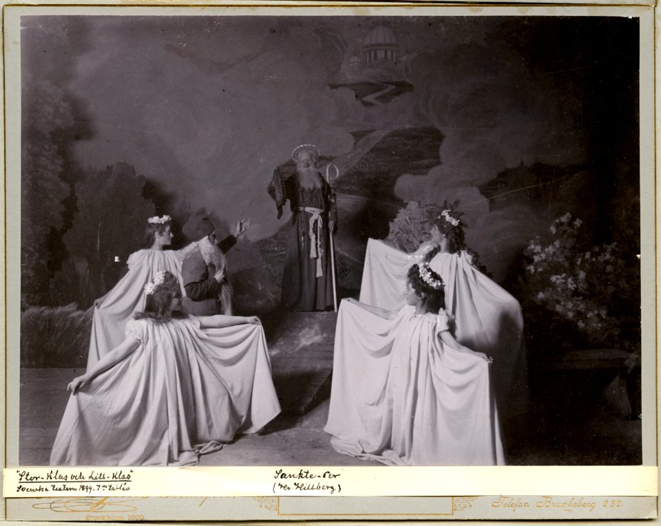 Stor-Klas och Lill-Klas, Svenska teatern 1899. Föreställningsbild - SMV - H10 053