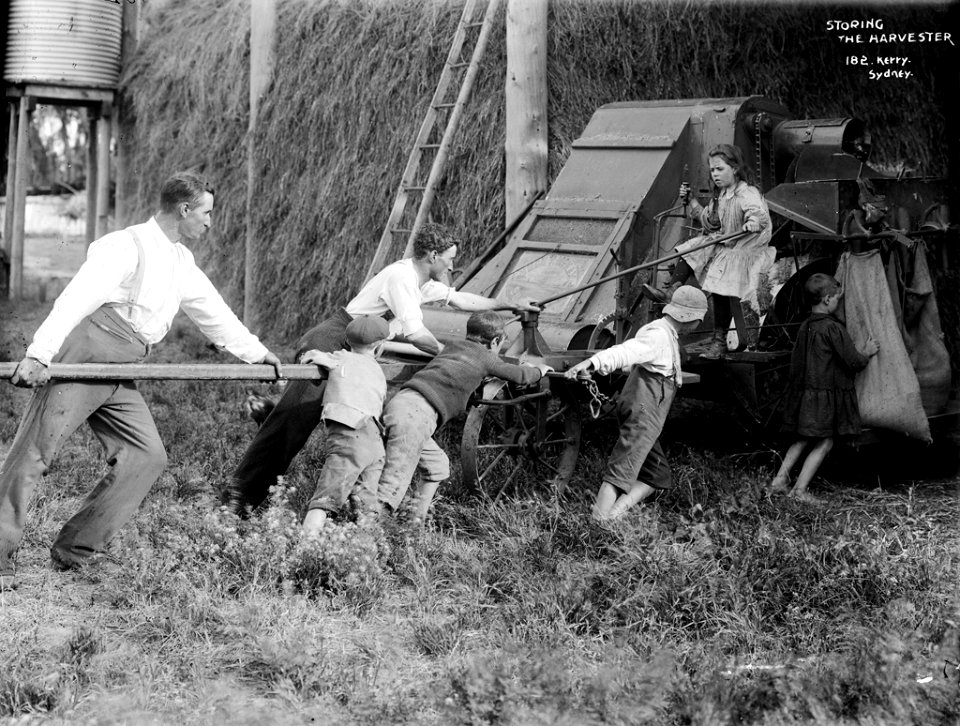Storing the harvester from The Powerhouse Museum Collection