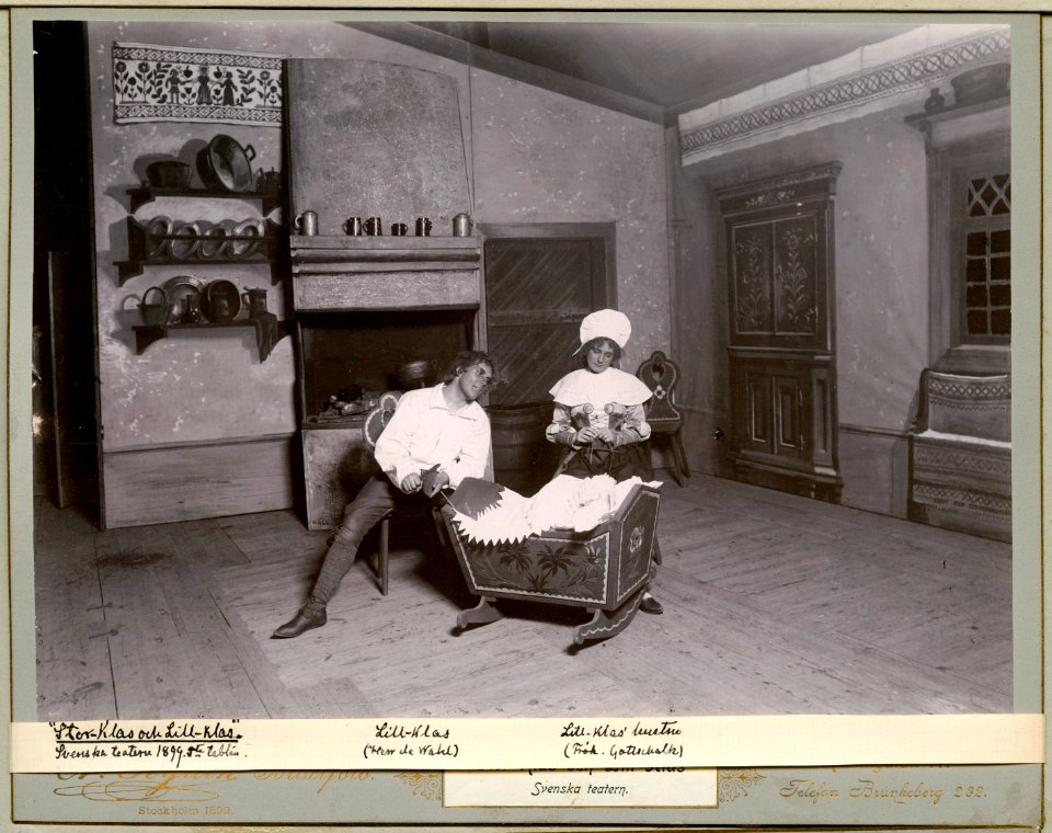 Stor-Klas och Lill-Klas, Svenska teatern 1899. Föreställningsbild - SMV - H10 052