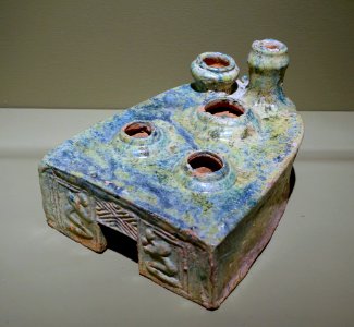 Stove, North central China, Henan or Shaanxi province, Eastern Han dynasty, 1st-2nd century AD, earthenware with calcified green lead glaze - Portland Art Museum - Portland, Oregon - DSC08596 photo